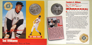 Sports Memorabilia Sports Memorabilia Ted Williams Silver Coin